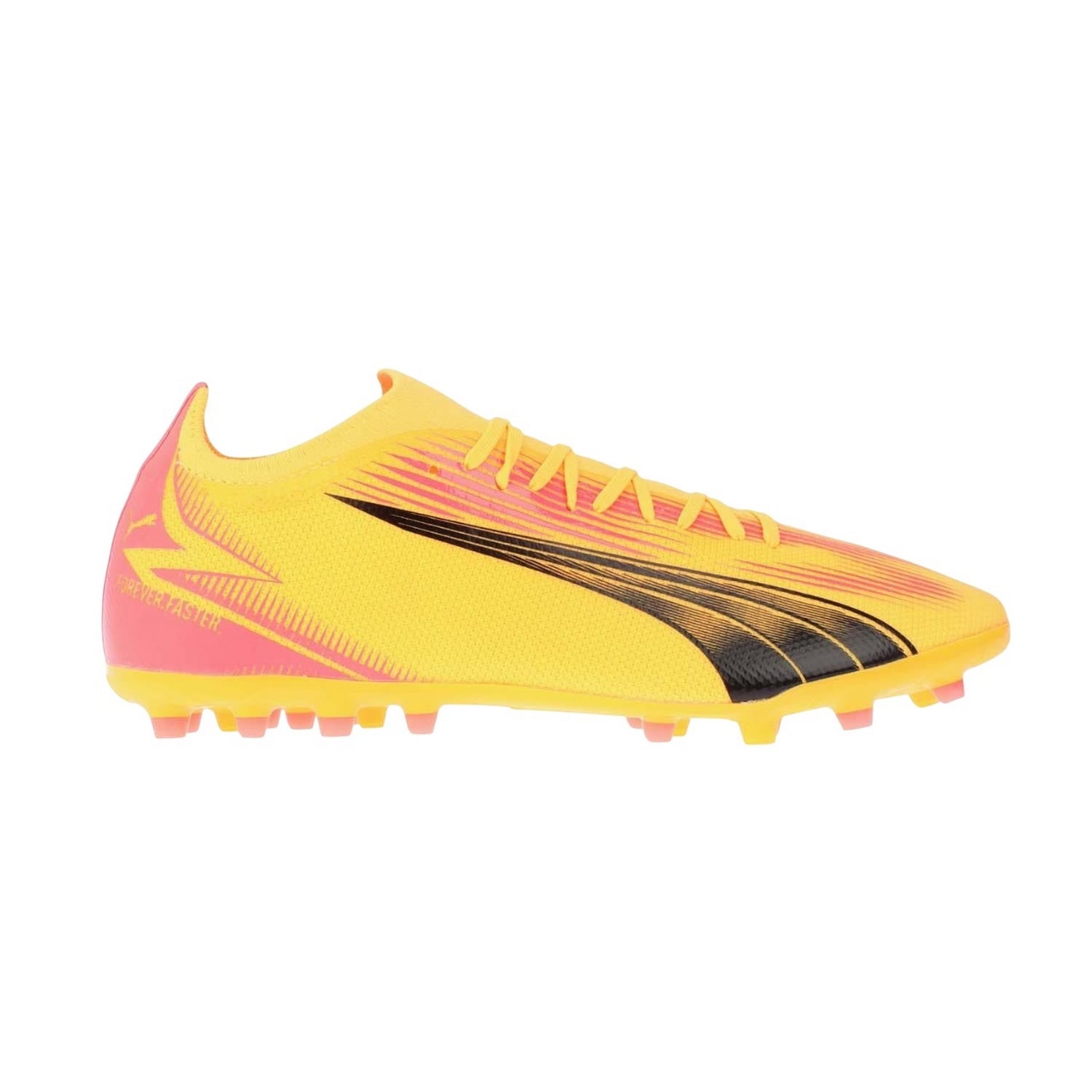 Yellow - Side - Puma Mens Ultra Match Firm Ground Football Boots
