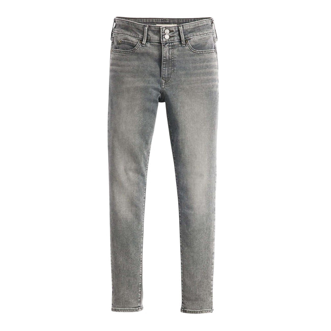 Light Grey - Front - Levis Womens-Ladies 711 Double Button Skinny Jeans