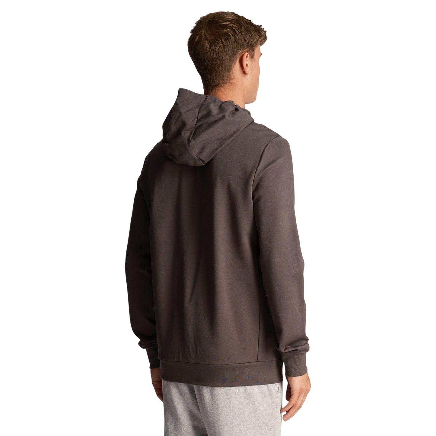 Grey - Back - Lyle & Scott Mens Full Zip Hoodie