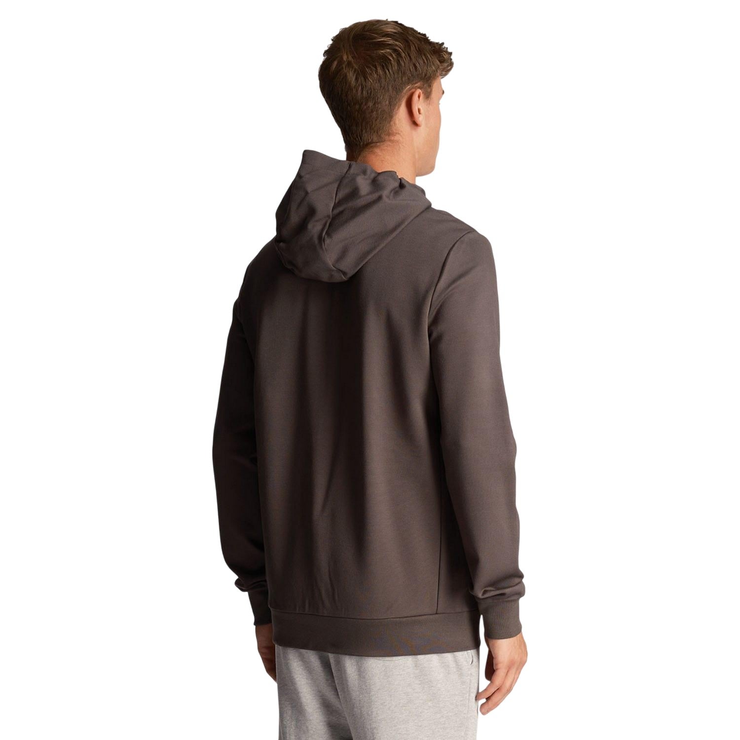 Grey - Back - Lyle & Scott Mens Full Zip Hoodie