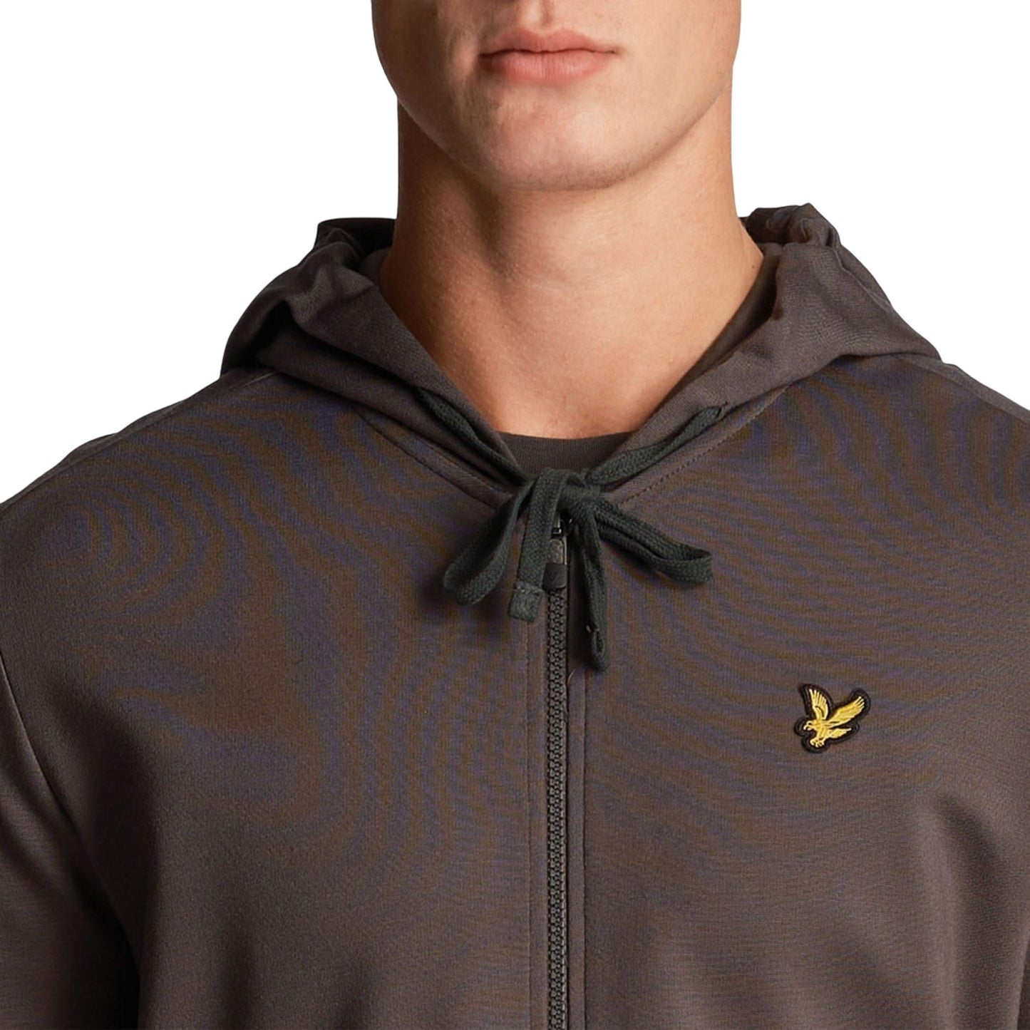 Grey - Side - Lyle & Scott Mens Full Zip Hoodie