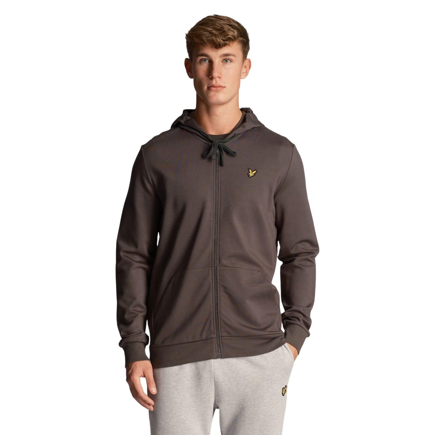 Grey - Lifestyle - Lyle & Scott Mens Full Zip Hoodie