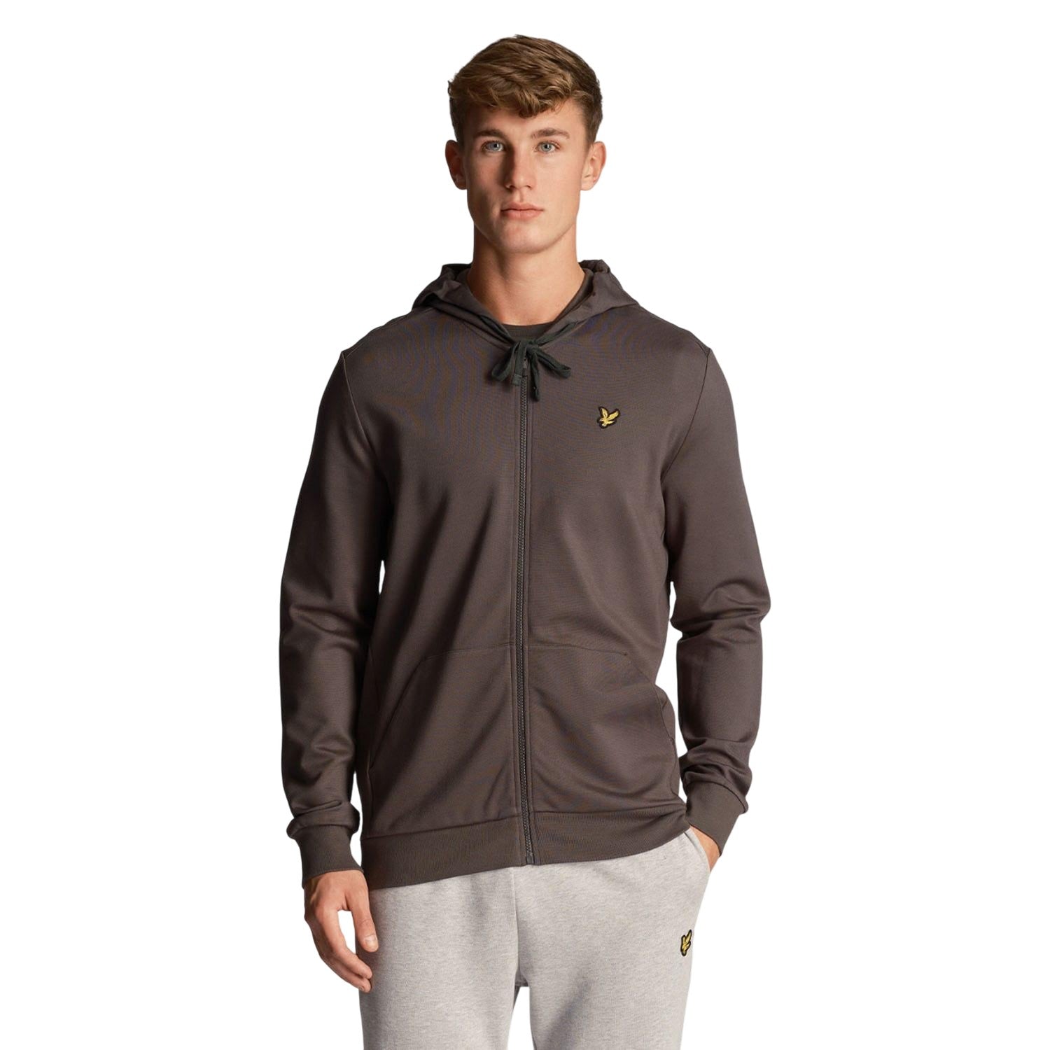 Grey - Lifestyle - Lyle & Scott Mens Full Zip Hoodie