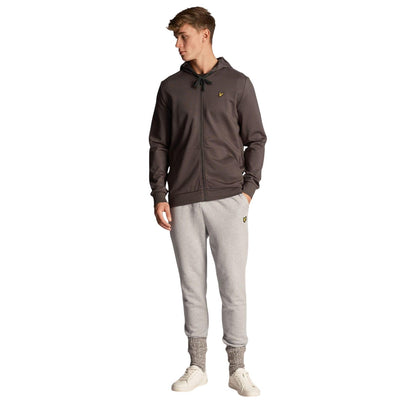 Grey - Pack Shot - Lyle & Scott Mens Full Zip Hoodie