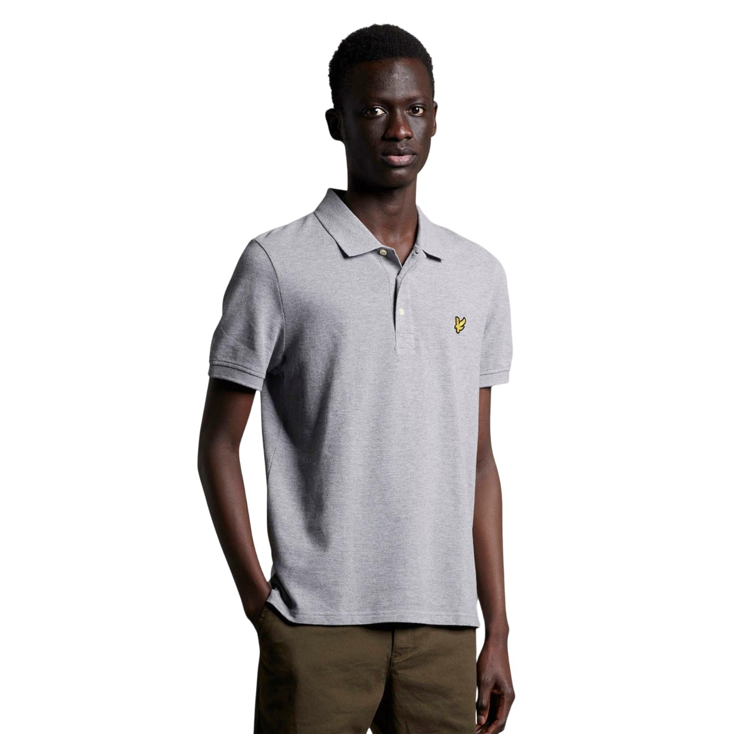 Grey - Lifestyle - Lyle & Scott Mens Logo Polo Shirt