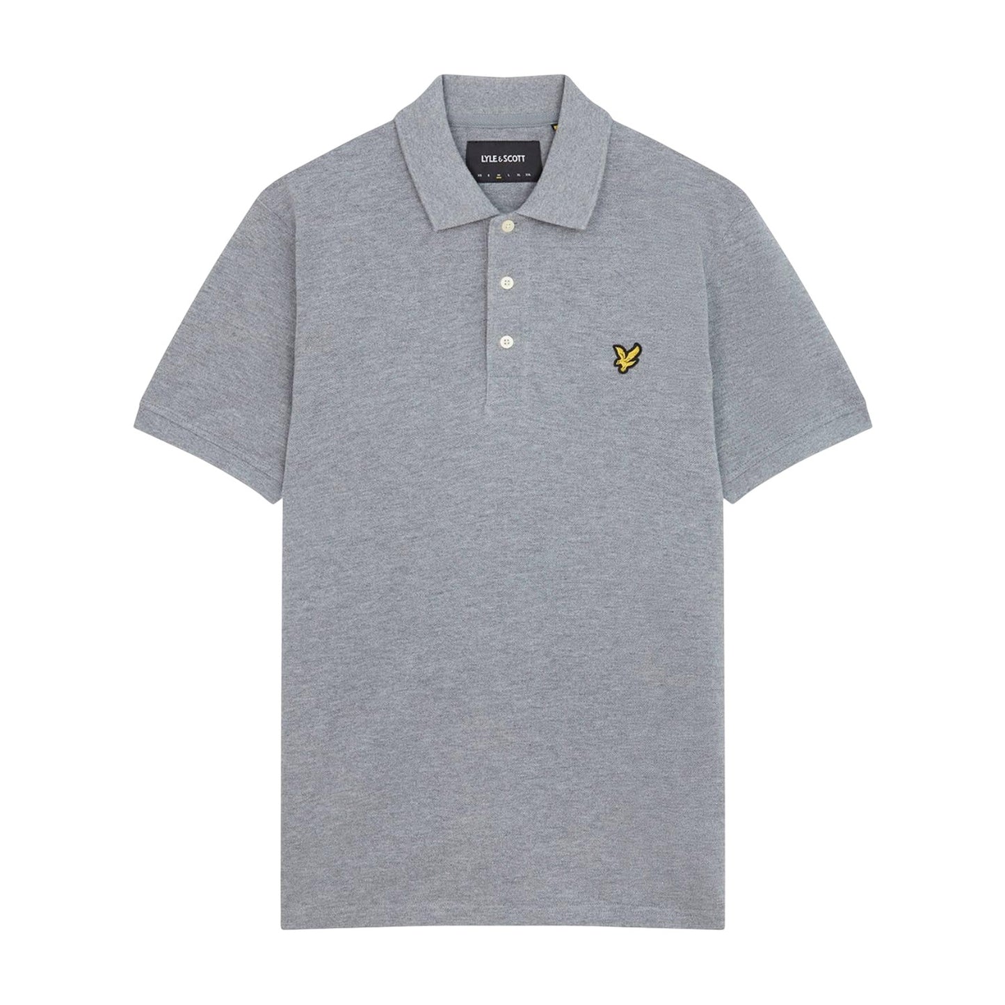 Grey - Front - Lyle & Scott Mens Logo Polo Shirt