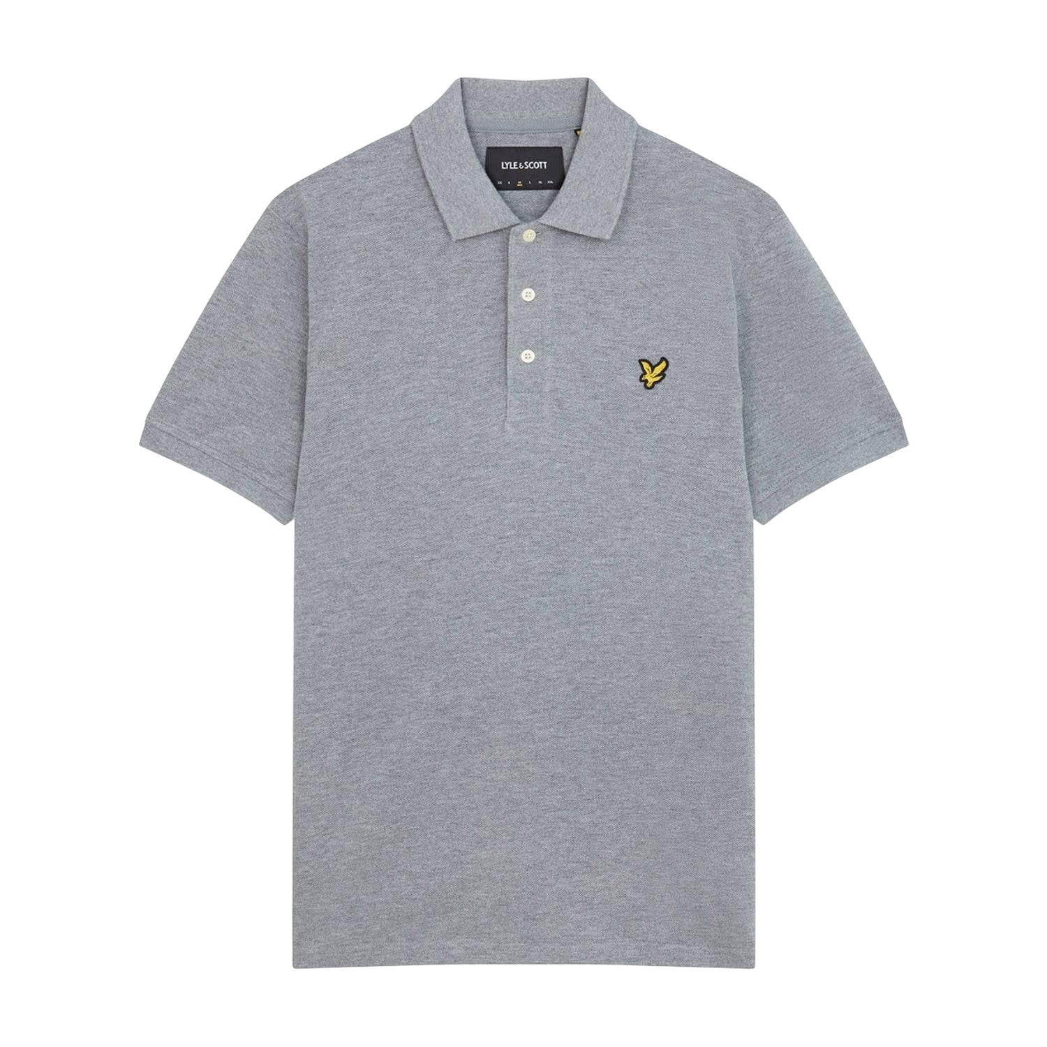 Grey - Front - Lyle & Scott Mens Logo Polo Shirt