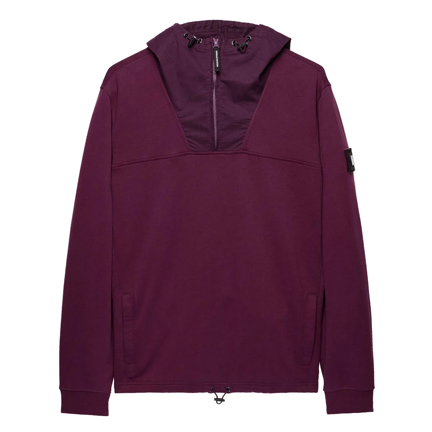 Berry - Front - Weekend Offender Mens Hamilton Quarter Zip Hoodie