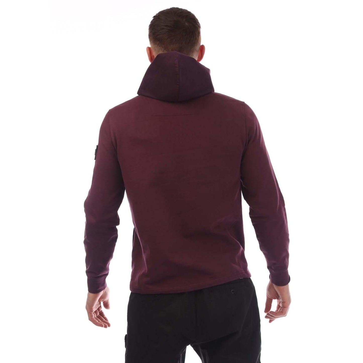 Berry - Back - Weekend Offender Mens Hamilton Quarter Zip Hoodie