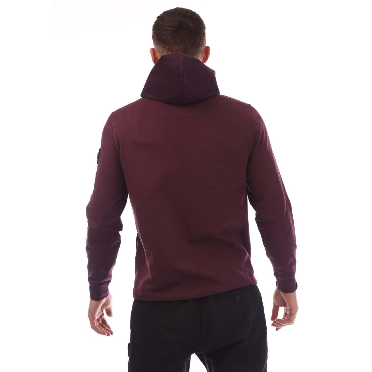 Berry - Back - Weekend Offender Mens Hamilton Quarter Zip Hoodie