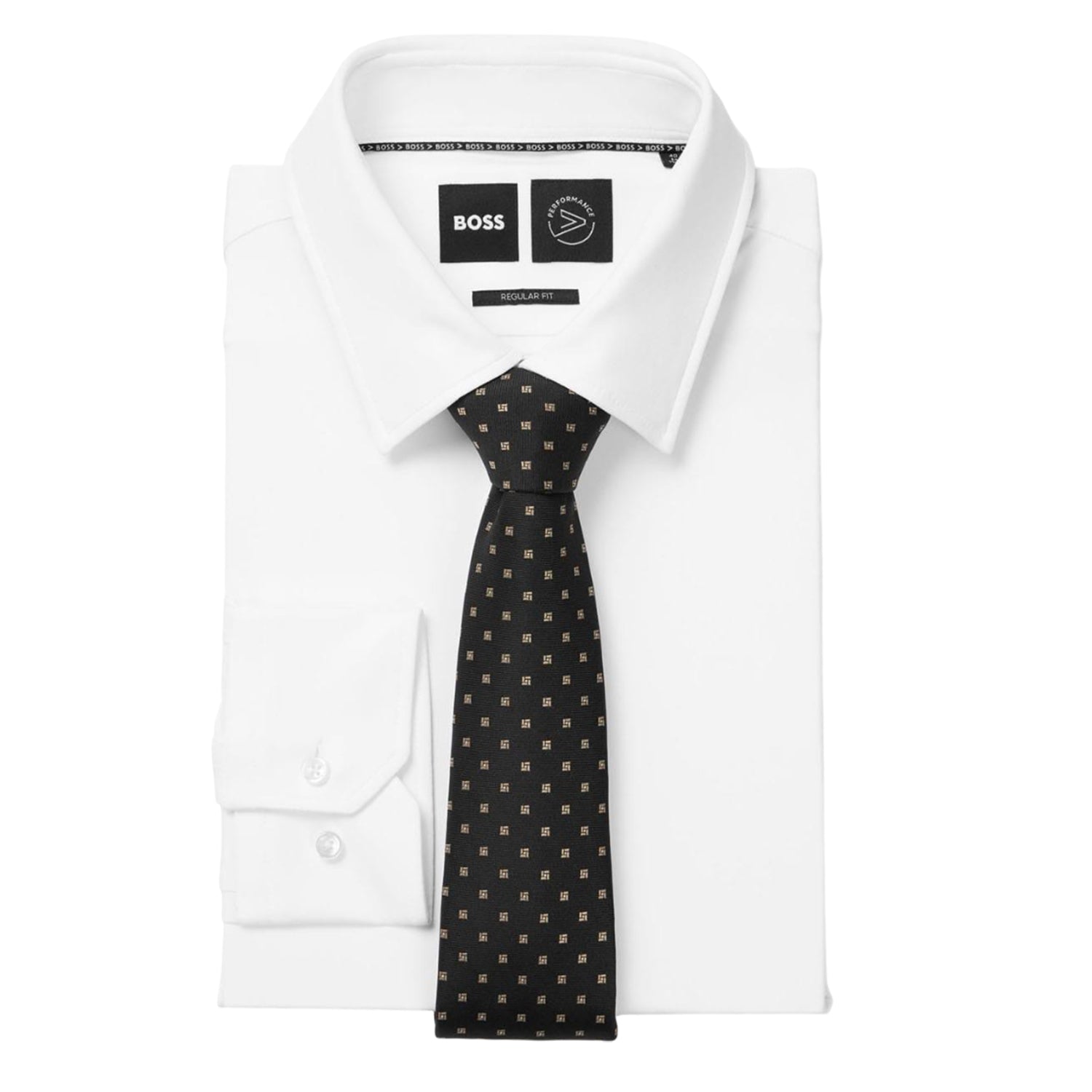 Black - Lifestyle - Boss All-Over Print Silk Tie