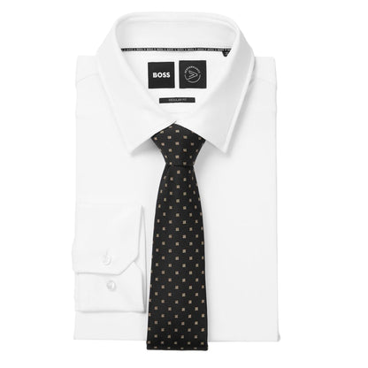 Black - Lifestyle - Boss All-Over Print Silk Tie
