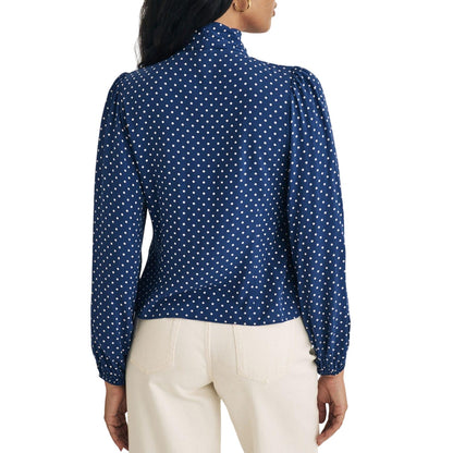 Blue - Back - Nobody´s Child Womens-Ladies Karen Polka Dot Side Tie Neck Blouse