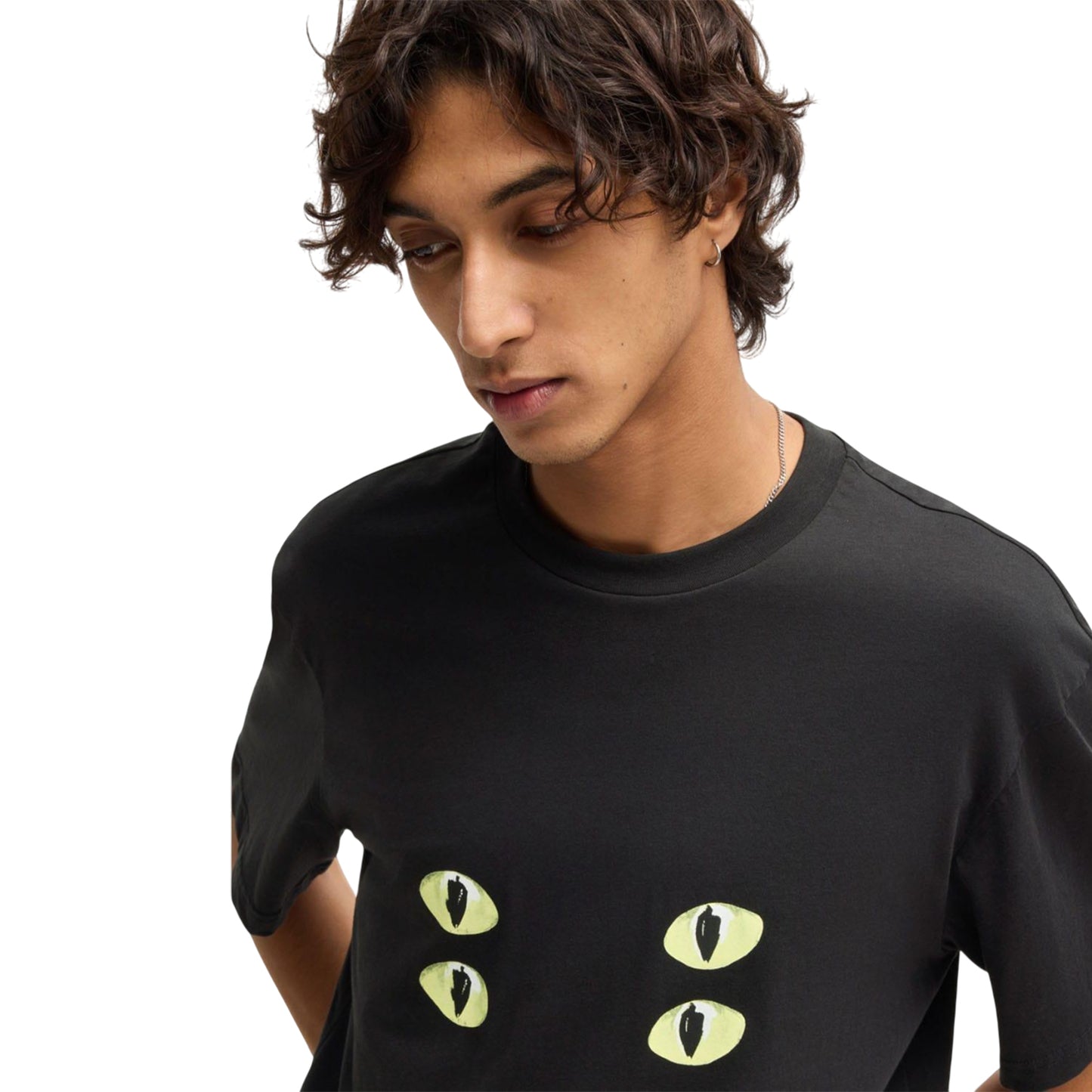 Black - Side - Hugo Mens Dombreo T-Shirt