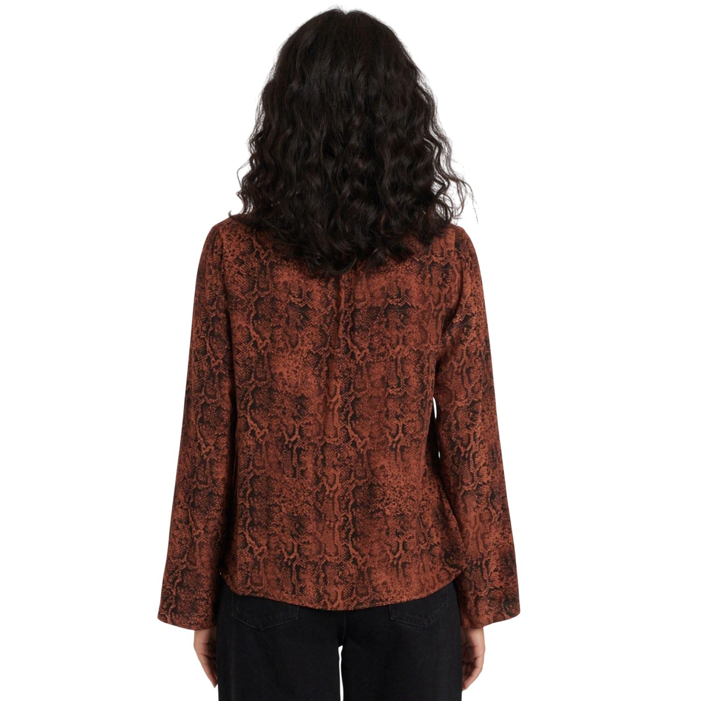 Brown - Back - Nobody´s Child Womens-Ladies Karina Snake Print Blouse