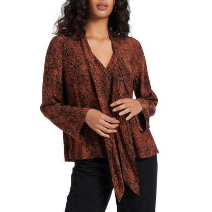 Brown - Lifestyle - Nobody´s Child Womens-Ladies Karina Snake Print Blouse