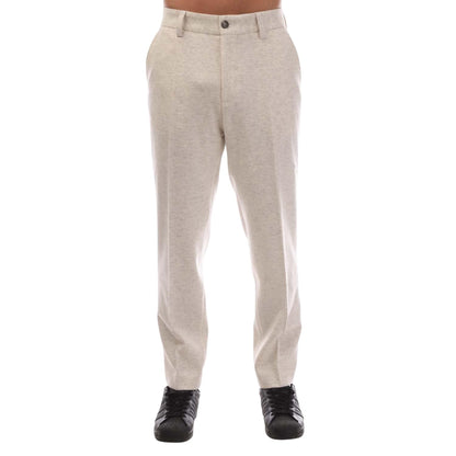 Natural - Front - Boss Mens Perin3 Trousers