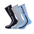 Blue-Black-Grey - Front - Wrangler Unisex Adult Sports Socks (Pack of 3)