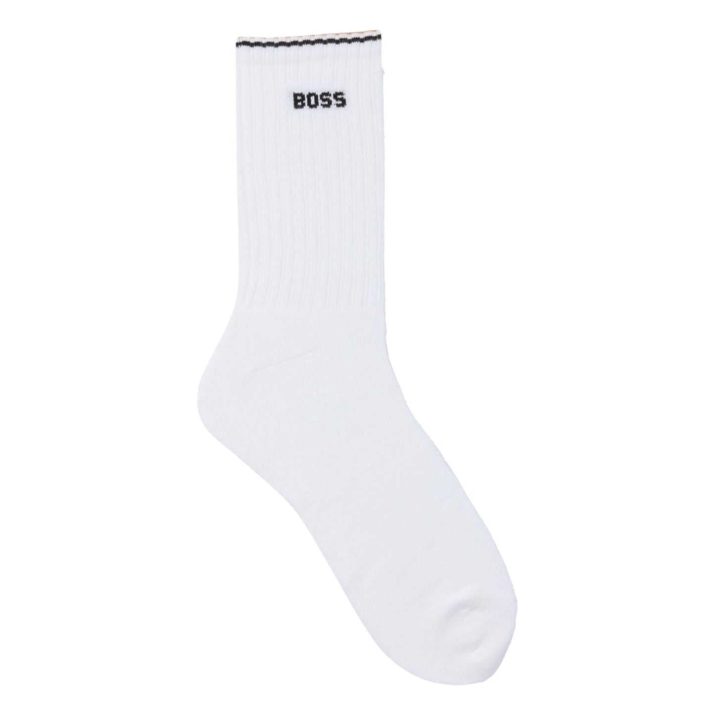White-Black-Brown - Back - Boss Unisex Adult Logo Socks (Pack of 3)