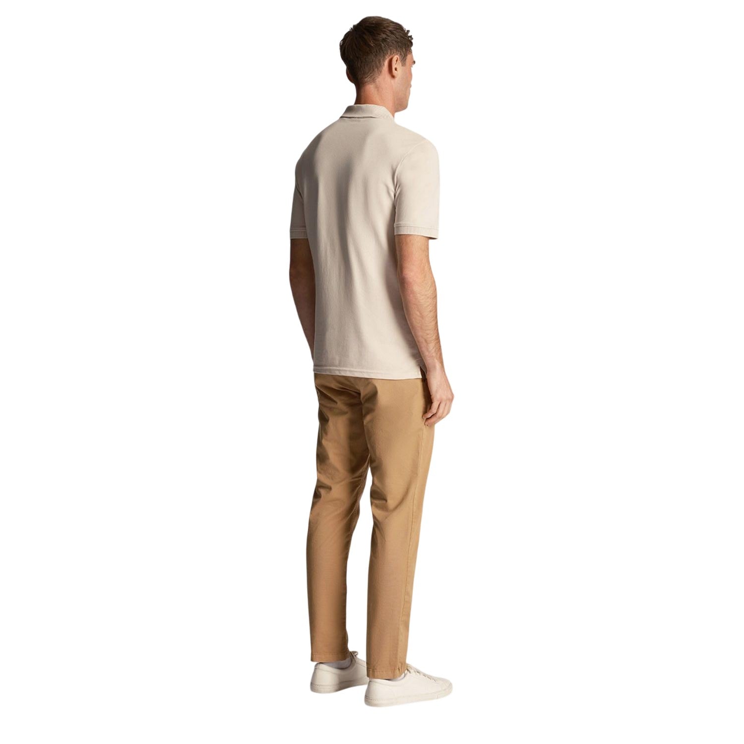 Beige - Back - Lyle & Scott Mens Anfield Chinos