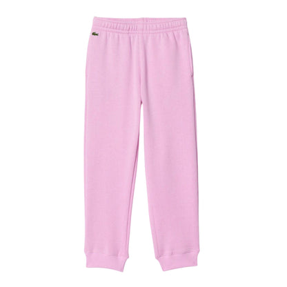Pink - Front - Lacoste Childrens-Kids Fleece Jogging Bottoms