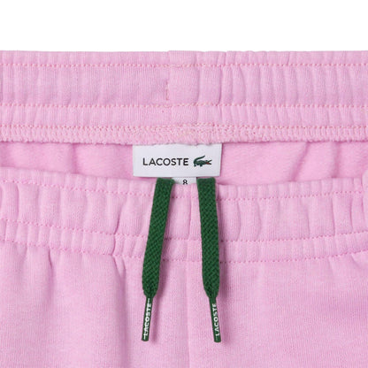 Pink - Side - Lacoste Childrens-Kids Fleece Jogging Bottoms