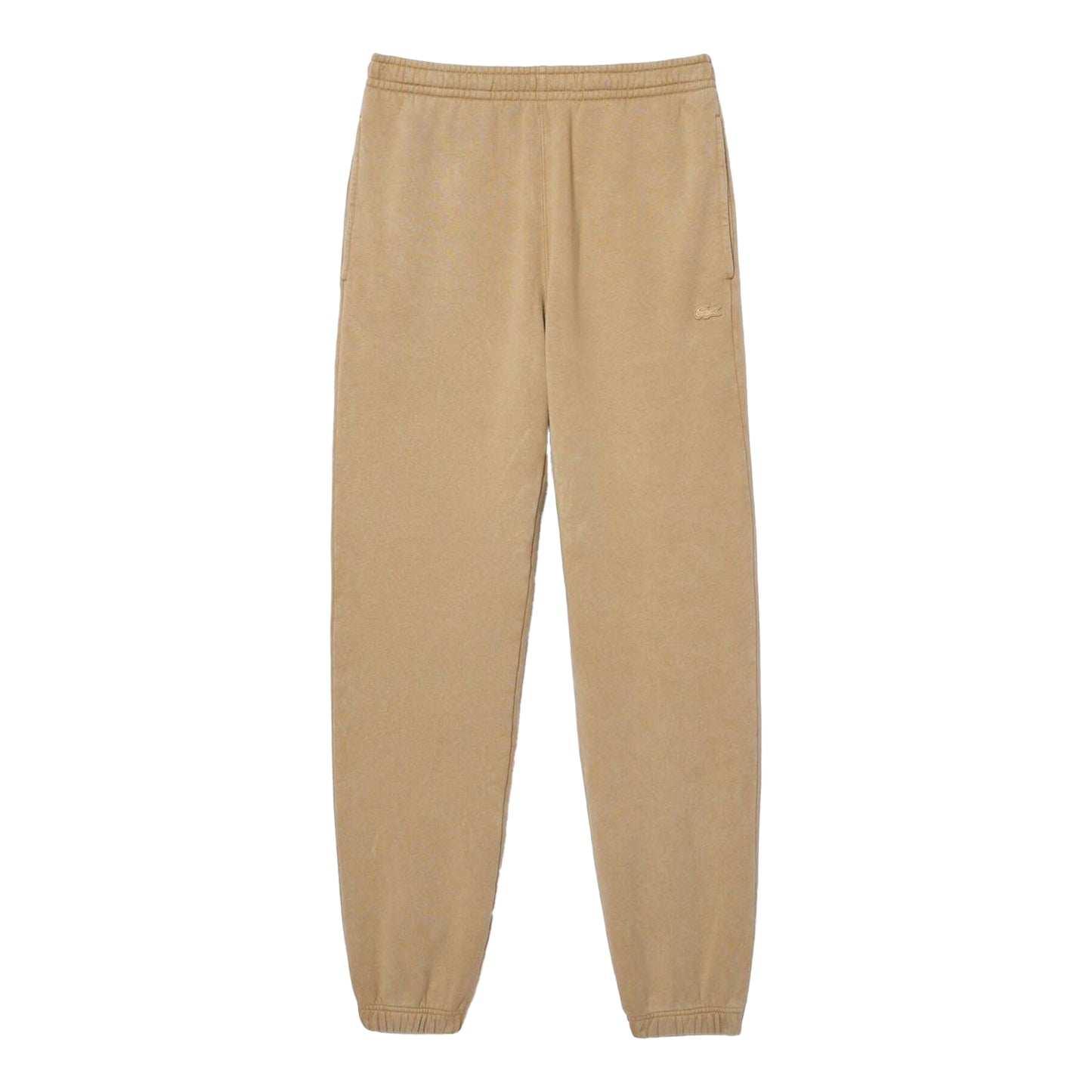 Beige - Front - Lacoste Unisex Adult Cotton Regular Jogging Bottoms