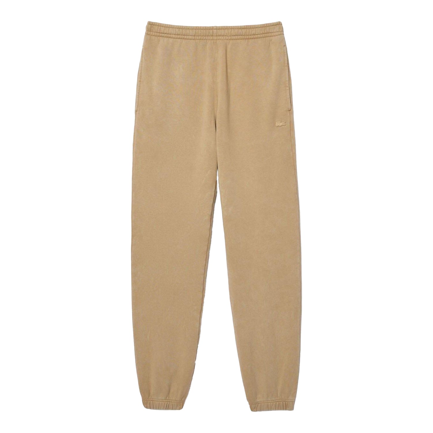 Beige - Front - Lacoste Unisex Adult Cotton Regular Jogging Bottoms