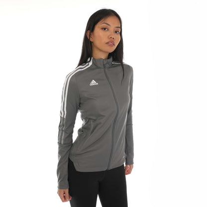 Grey - Lifestyle - Adidas Womens-Ladies Tiro 21 Track Jacket
