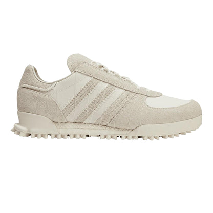 Off White - Back - Y-3 Womens-Ladies Marathon Trail Leather Trainers
