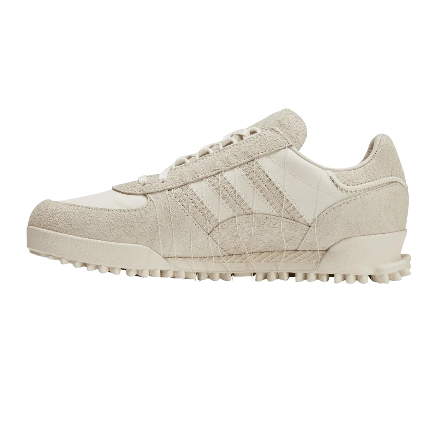Off White - Side - Y-3 Womens-Ladies Marathon Trail Leather Trainers