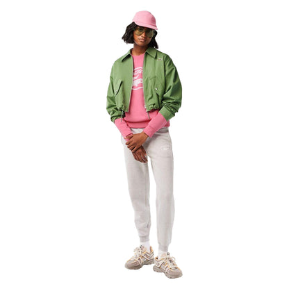 Pink - Lifestyle - Lacoste Womens-Ladies Organic Cotton Fleece Loose Sweatshirt