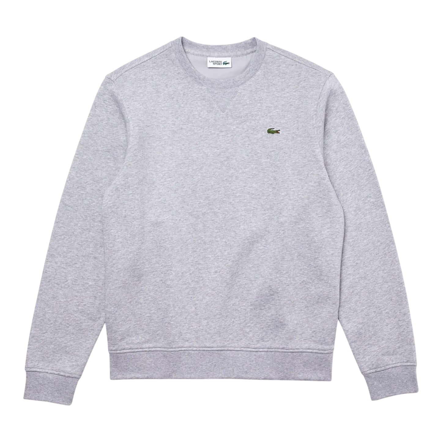 Grey - Front - Lacoste Mens Cotton Blend Fleece Sweatshirt