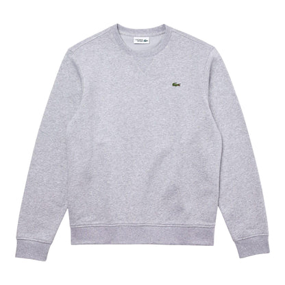 Grey - Front - Lacoste Mens Cotton Blend Fleece Sweatshirt