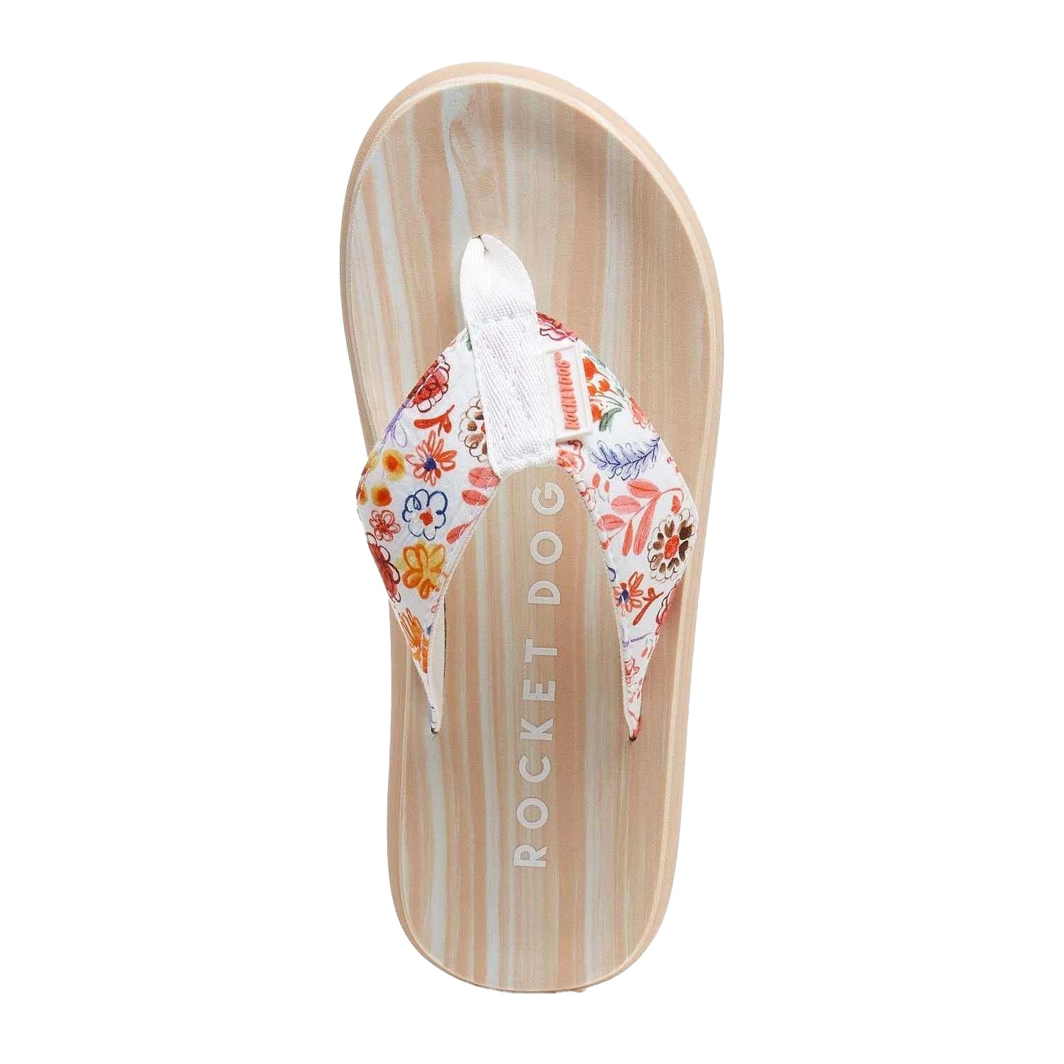 White - Pack Shot - Rocket Dog Womens-Ladies Adios Kitts Flip Flops