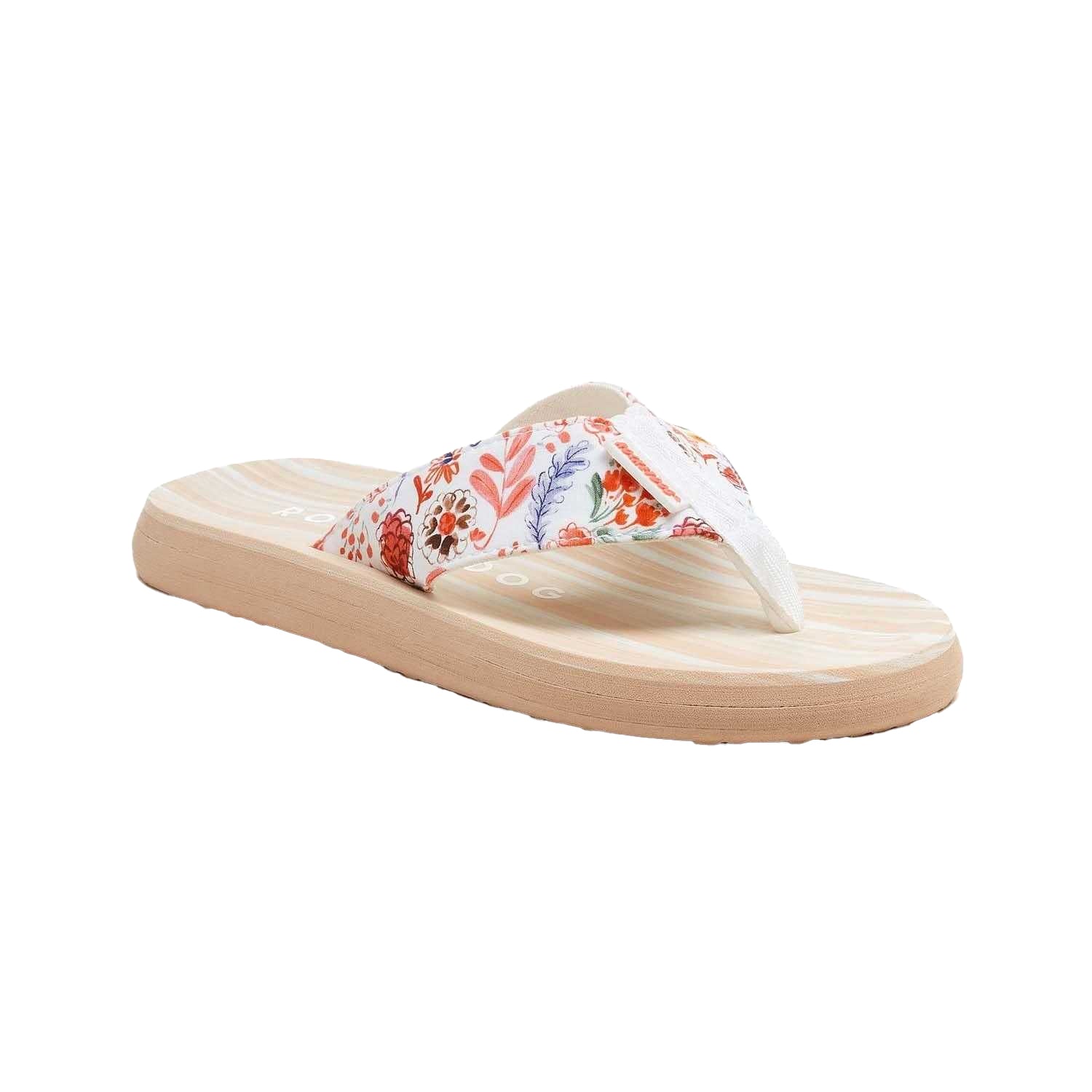 White - Front - Rocket Dog Womens-Ladies Adios Kitts Flip Flops