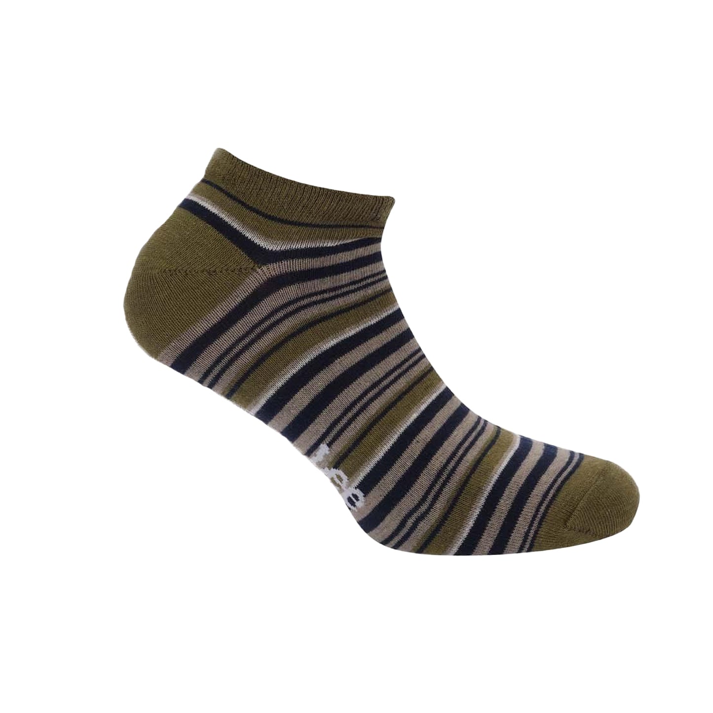 Brown-Black-Grey - Back - Lee Unisex Adult Contrast Striped Liner Socks (Pack of 3)