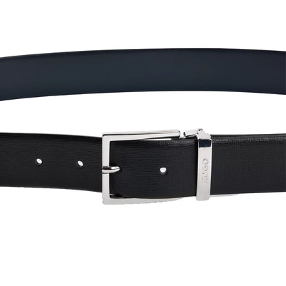 Black - Side - Hugo Mens Giupi-S Leather Belt