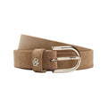 Beige - Front - Boss Womens-Ladies Monogram Suede Belt