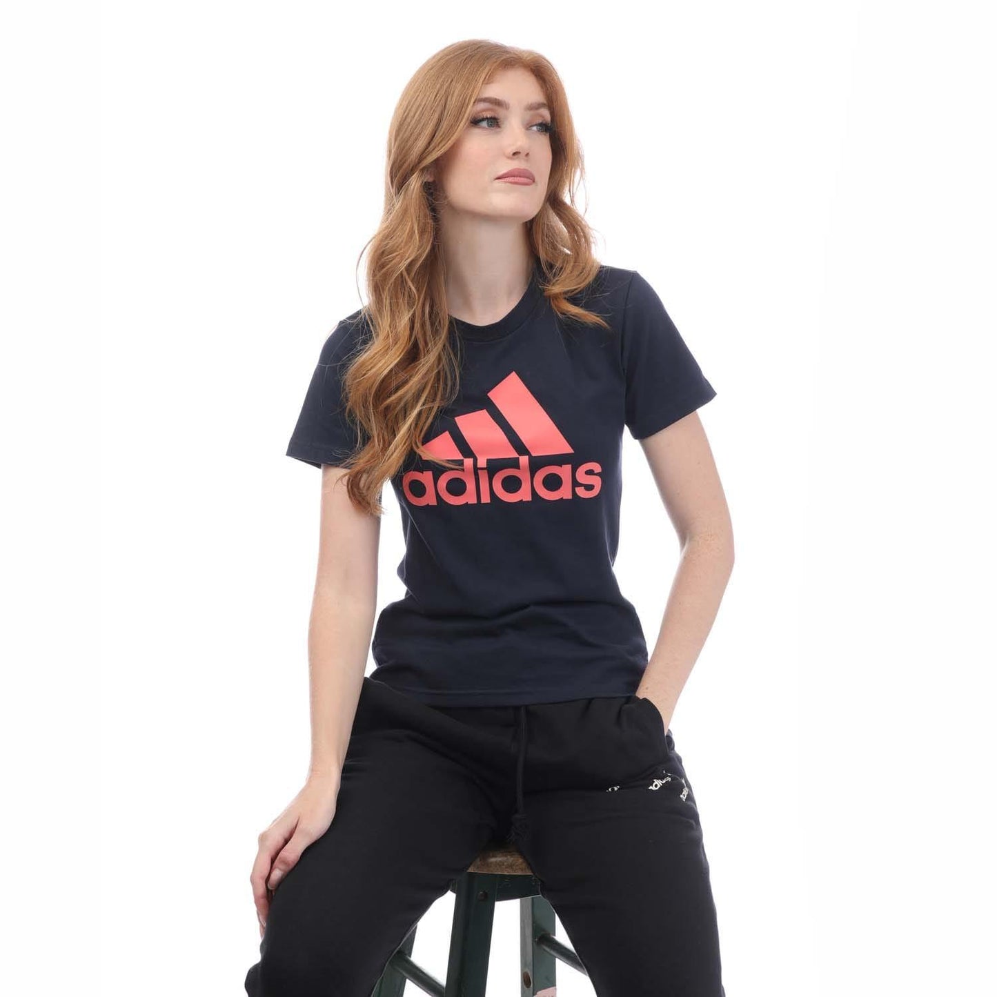 Navy - Pack Shot - Adidas Womens-Ladies Believe T-Shirt