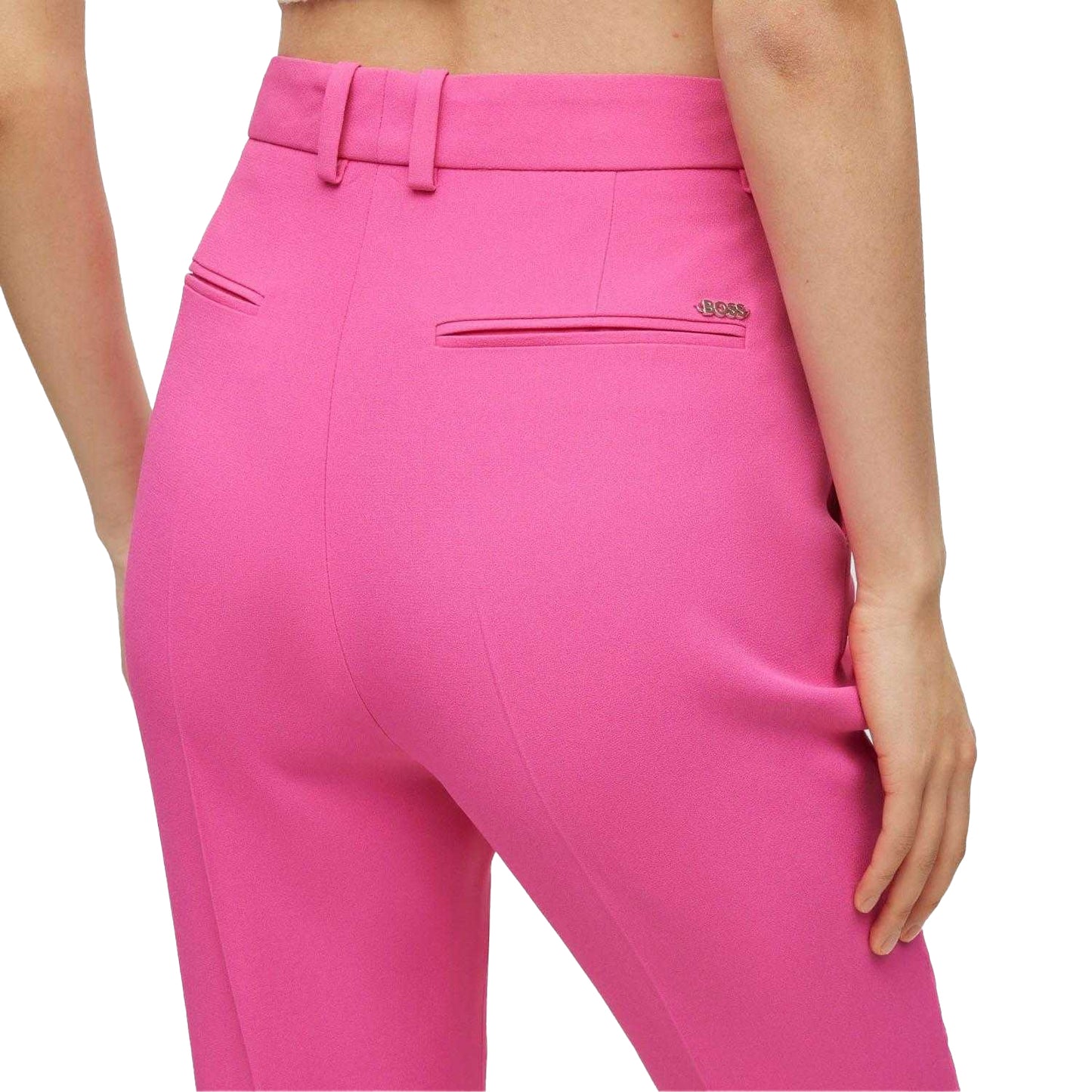Pink - Side - Boss Womens-Ladies Tasimana Trousers