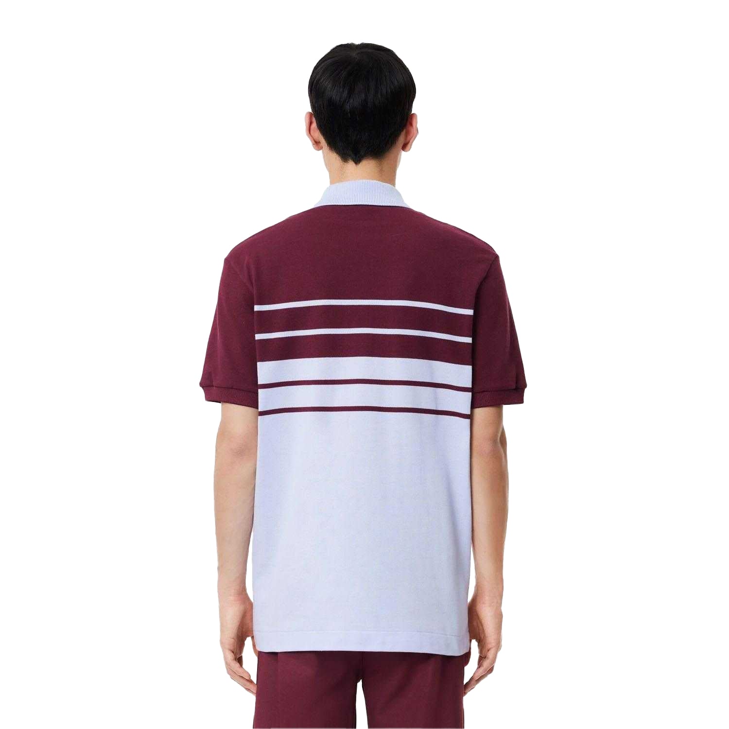 Blue-Red - Back - Lacoste Mens French Made Classic Polo Shirt