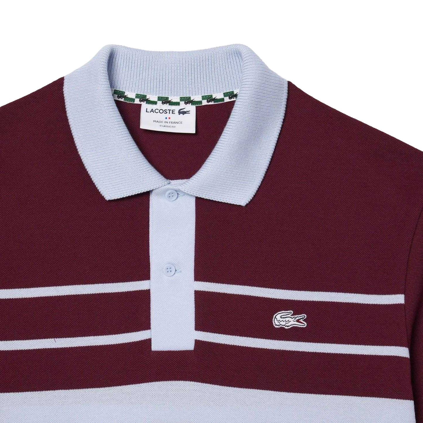 Blue-Red - Side - Lacoste Mens French Made Classic Polo Shirt