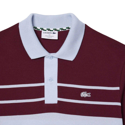 Blue-Red - Side - Lacoste Mens French Made Classic Polo Shirt