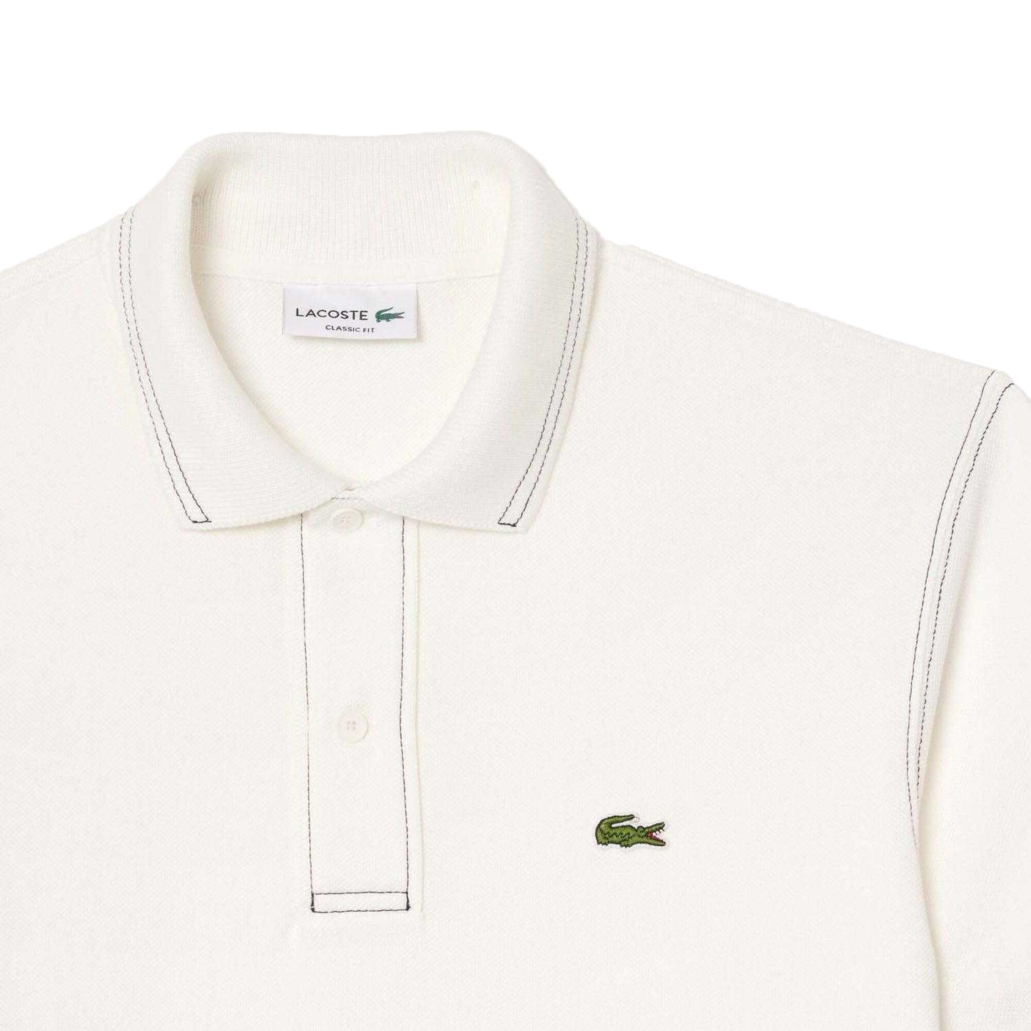 White - Side - Lacoste Mens L.12.12 Pique Heavyweight Classic Polo Shirt