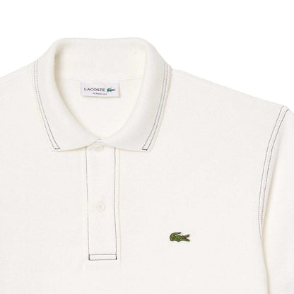 White - Side - Lacoste Mens L.12.12 Pique Heavyweight Classic Polo Shirt