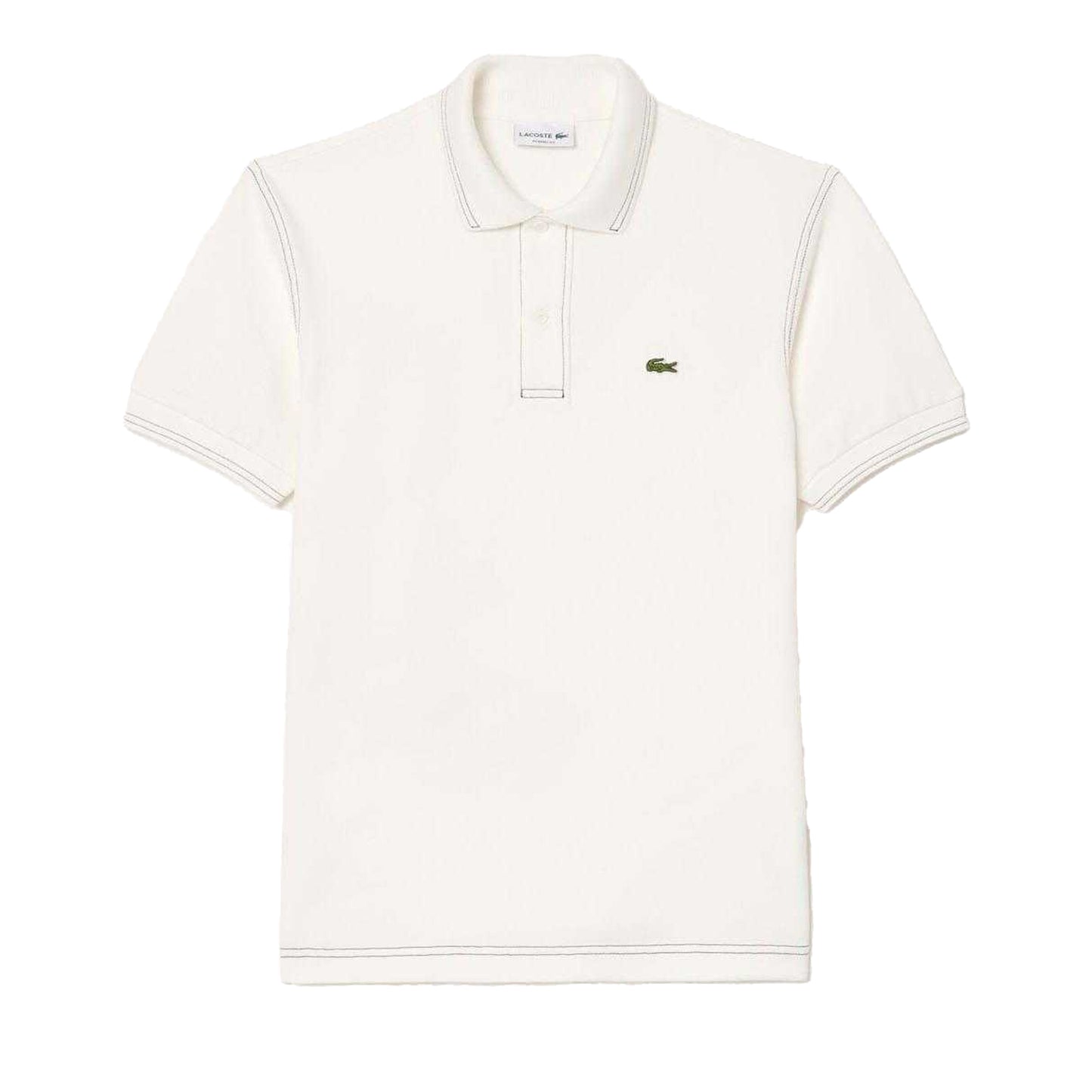 White - Front - Lacoste Mens L.12.12 Pique Heavyweight Classic Polo Shirt