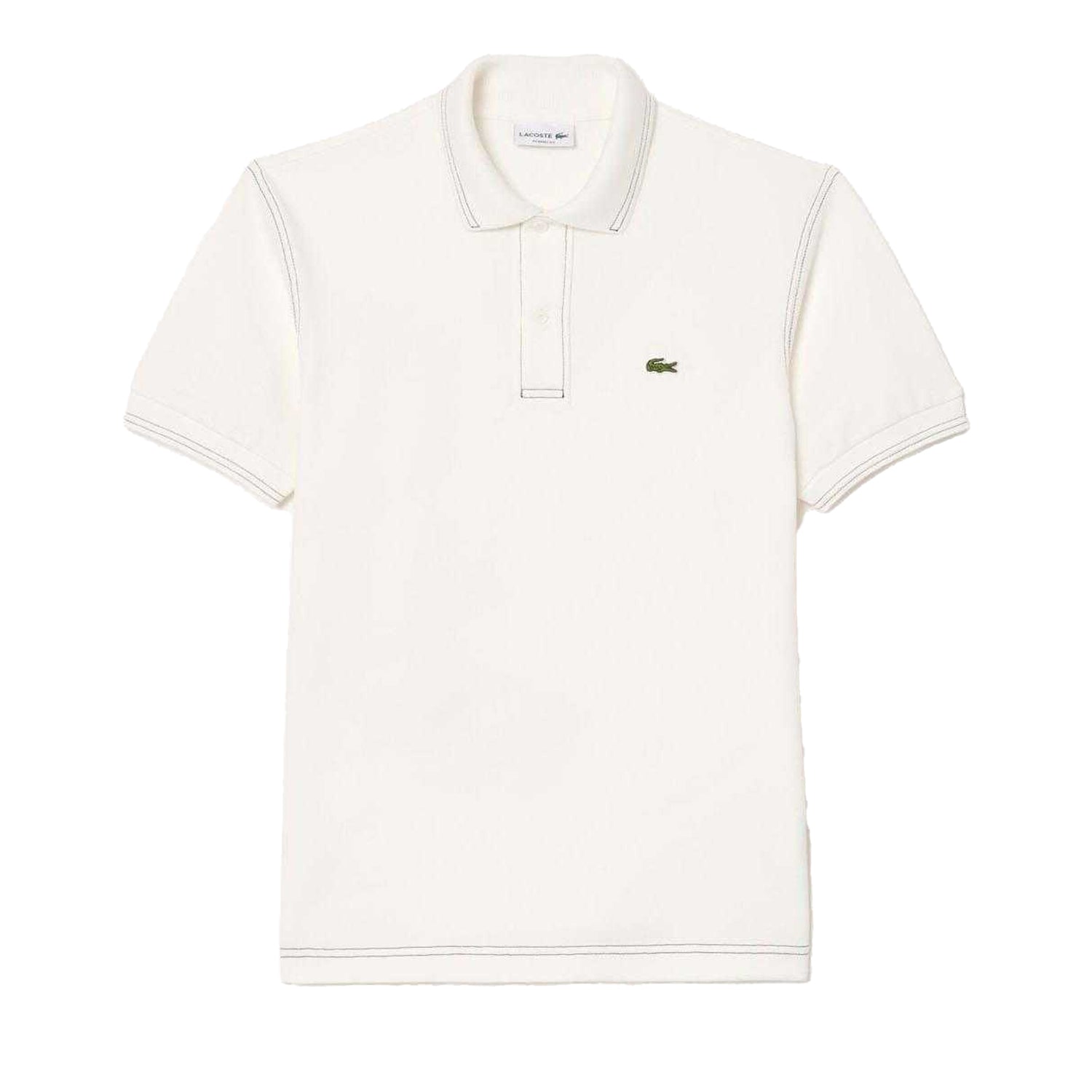 White - Front - Lacoste Mens L.12.12 Pique Heavyweight Classic Polo Shirt