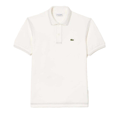 White - Front - Lacoste Mens L.12.12 Pique Heavyweight Classic Polo Shirt