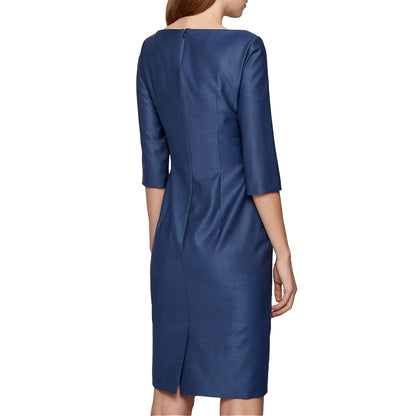 Blue - Back - Boss Womens-Ladies Dokos Casual Dress